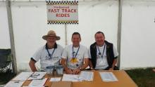 Jon, Richard and Chris man the ticket tent