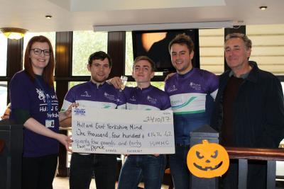 HUMHC Charity Ride Cheque Presentation